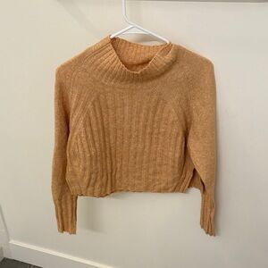 Topshop Camel Cowl Neck Sweater